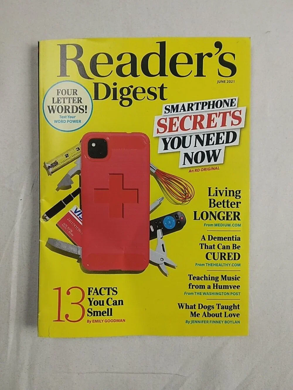Lot of 6 Reader's Digest Magazines 2015-2018-2021 Advice Inspiration Health Fun
